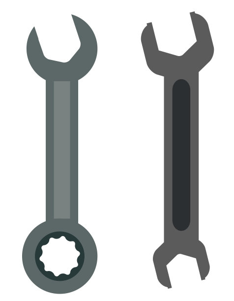 扳手。向量。工具的主人，细木工，锁匠，建筑工。普遍的工具。工作台。工具箱。用来拧紧螺栓和螺母的工具。修复和创造。插图。孤立。图片下载