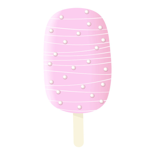 一朵玫瑰雪糕，点缀点缀白色糖霜和夏日蜜饯图片下载