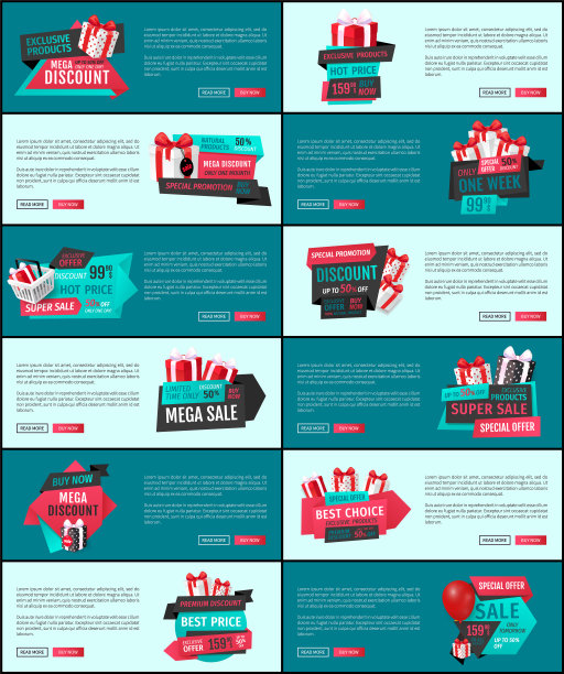 大销售横幅，折扣和特别优惠图片下载