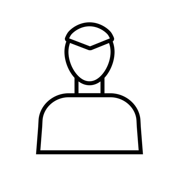 白色背景上的男性头像。用户图标。矢量插图。图片下载