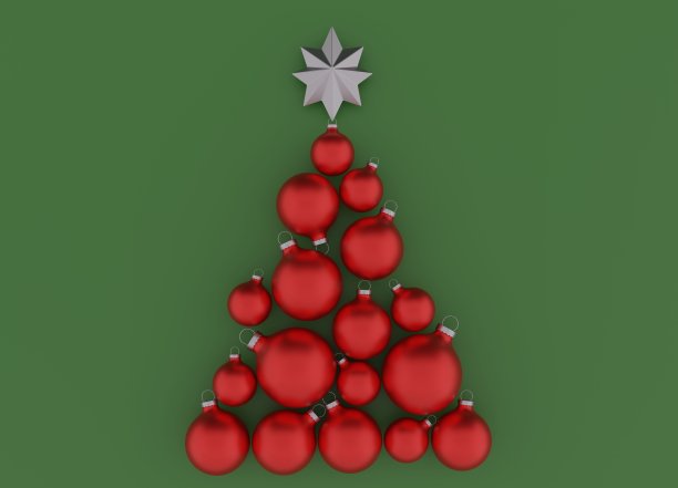 可爱的圣诞背景3DCG图像图片下载