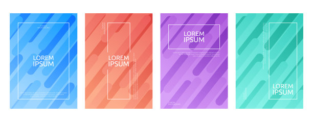 彩色梯度最小几何线模式背景覆盖模板图片下载