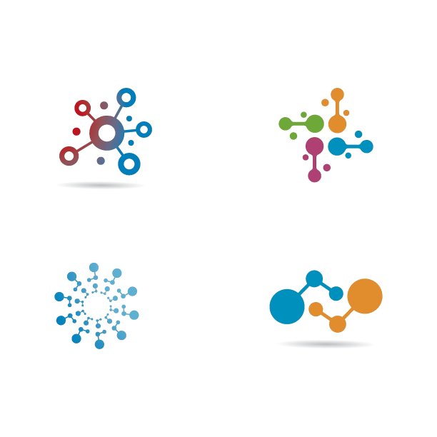 分子矢量图标插图图片下载