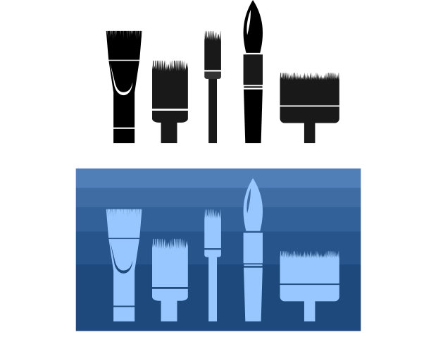 刷子。流苏。向量。标志。背景网站，横幅，广告，海报，公告，包装。艺术家、画家、大师的流苏。艺术、建筑、维修。背景图片孤立。图片下载