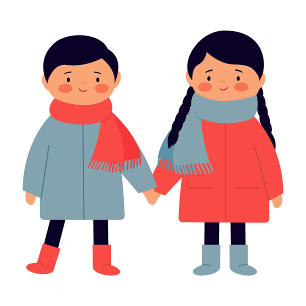 友情，男孩和女孩之间的初恋。年轻人肩并肩，手牵着手。图片下载