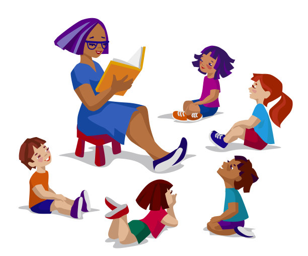 孩子和老师图片下载