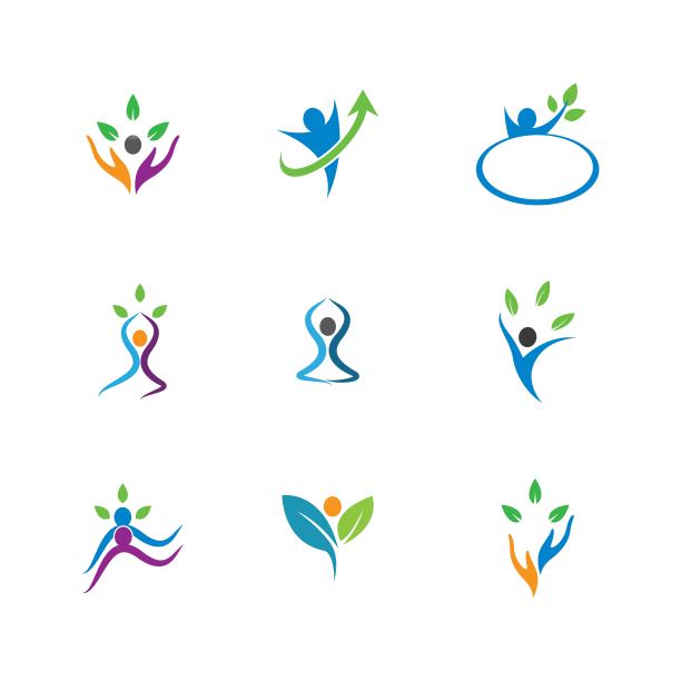 Wellnes符号向量图标图片下载