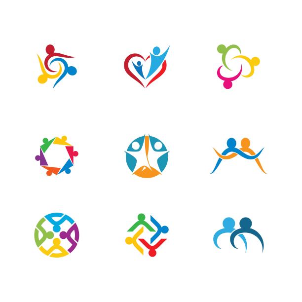 团队合作矢量图标图片下载