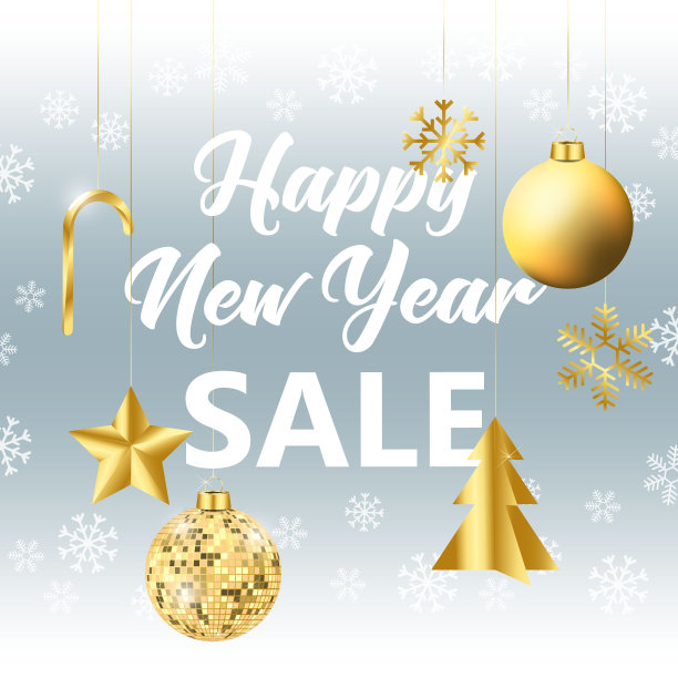 圣诞节和新年销售横幅图片下载
