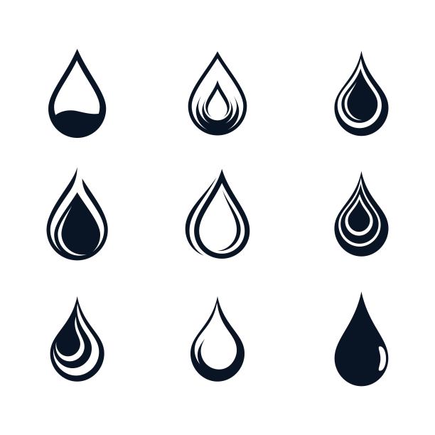 油滴图标矢量插图图片下载