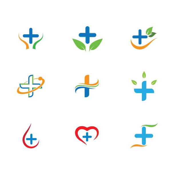 医学交叉矢量图标图片下载