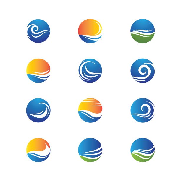 夏季符号矢量图标图片下载