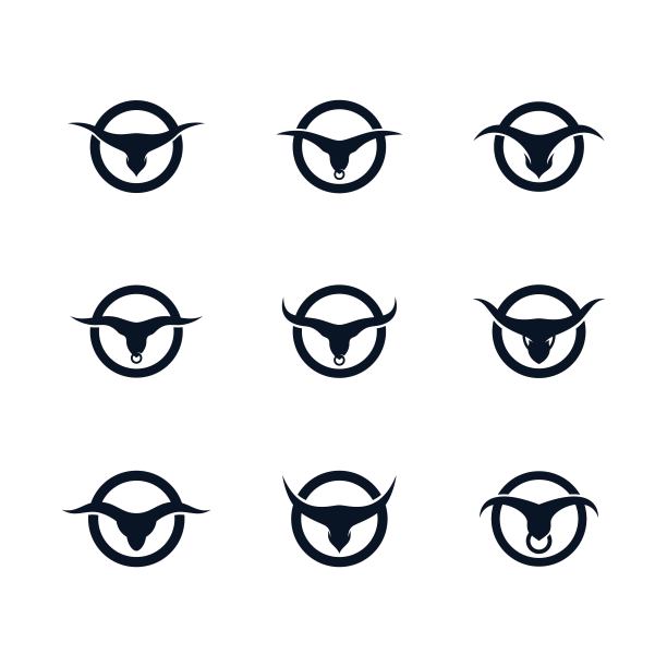 牛头矢量图标图片下载