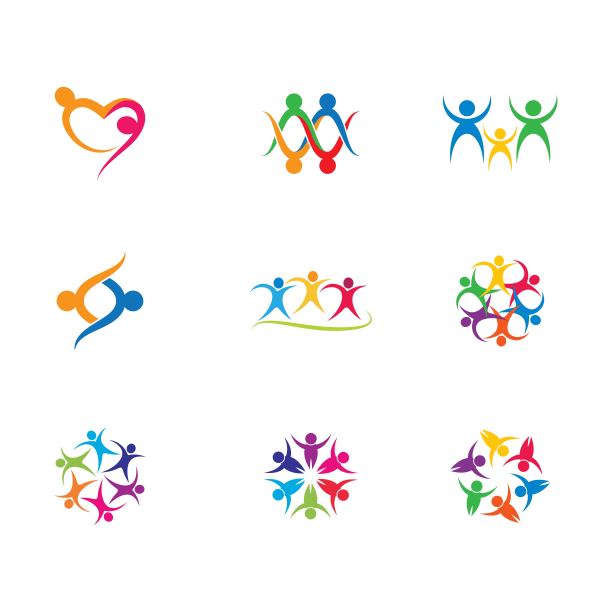 团队合作矢量图标图片下载