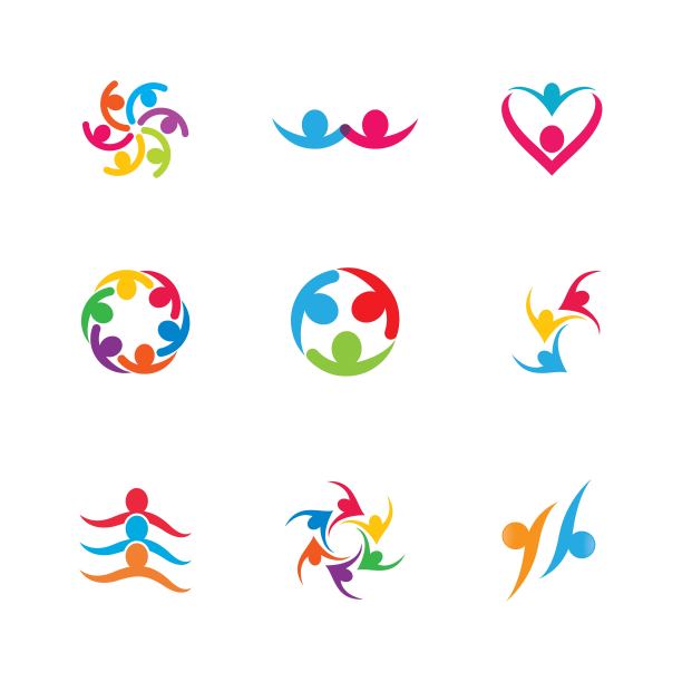 团队合作矢量图标图片下载