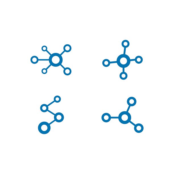 分子矢量图标插图图片下载