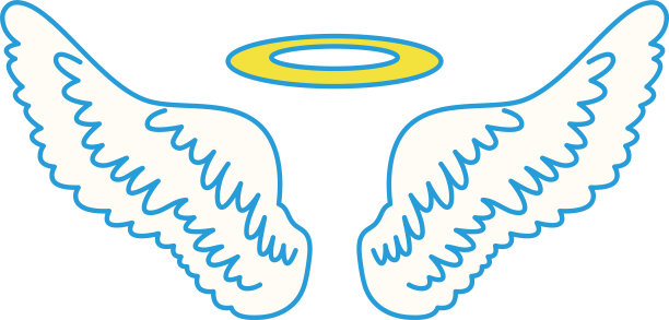 可爱的流行天使翅膀和天使戒指图片下载