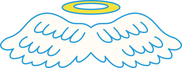 可爱的流行天使翅膀和天使戒指图片下载