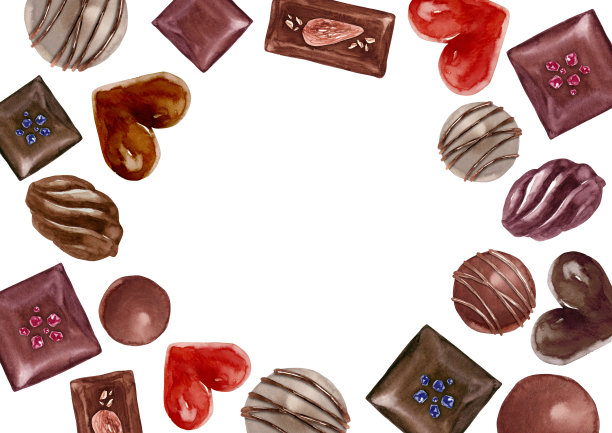 各式各样的巧克力框图片下载