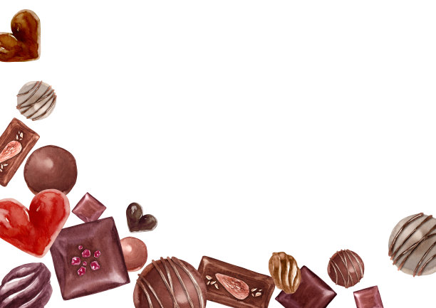 各式各样的巧克力框图片下载