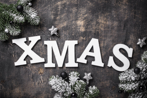 圣诞背景与圣诞信图片下载