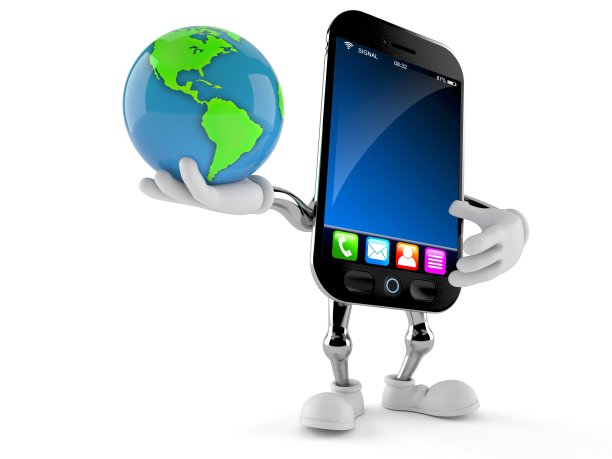 智能手机字符持有世界图片下载