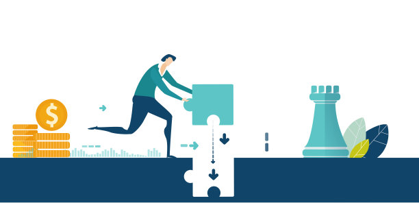 使用象棋人物的商人。改进业务成功战略。实现目标，一起工作，下象棋。马和城堡移动图片下载