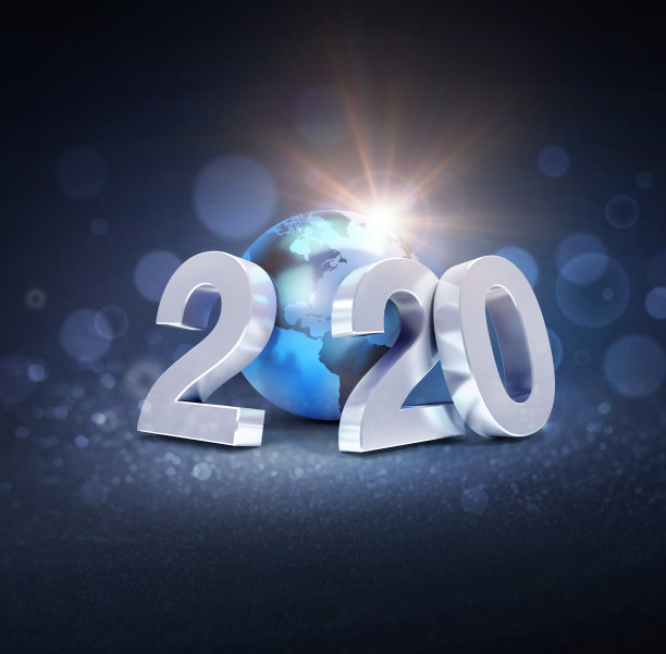 世界各地2020年新年贺卡的问候符号图片下载