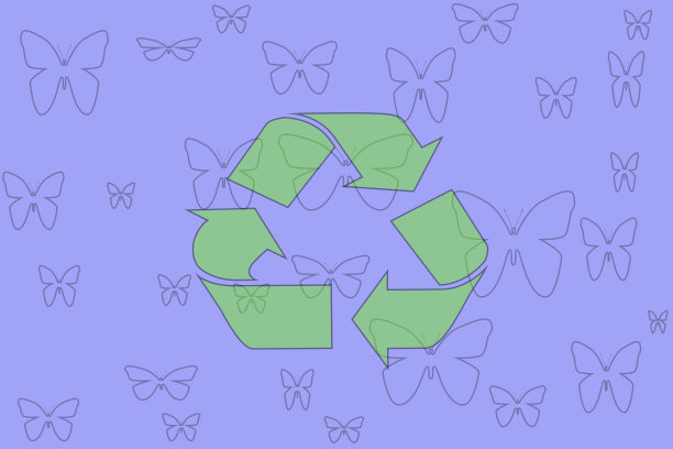 带蝴蝶的循环符号图片下载