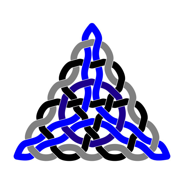 凯尔特结。三角形的点缀。矢量插图。图片下载