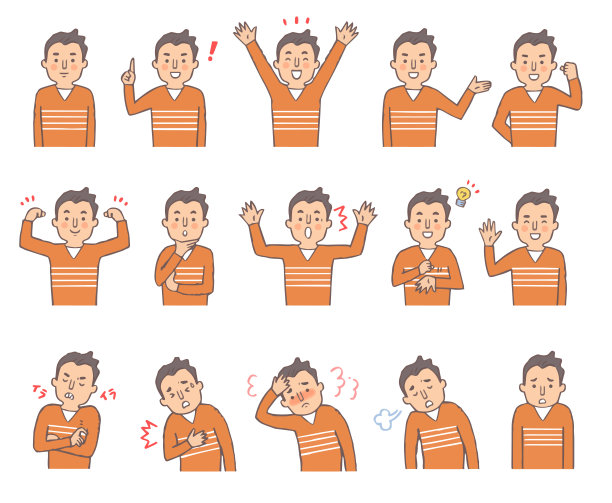 年轻人面部表情变化图片下载