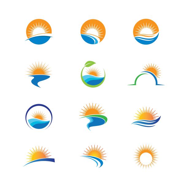 夏季符号矢量图标图片下载