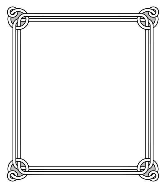 装饰框架与复古装饰圆形元素图片下载