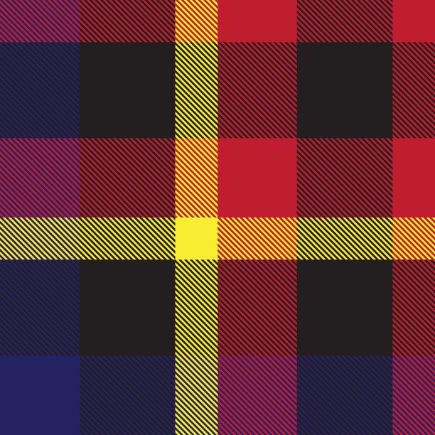 彩色经典现代格子呢无缝印花/图案向量图片下载