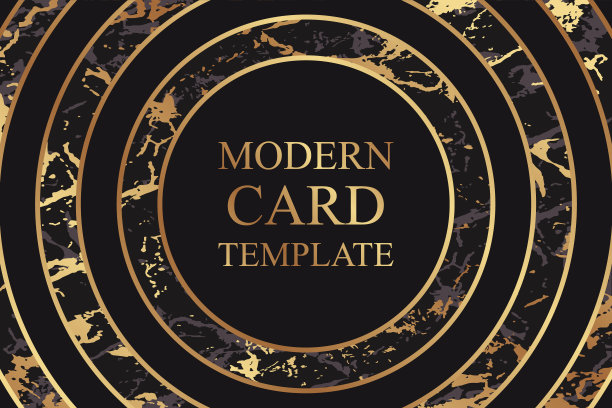 现代几何豪华名片模板的业务或介绍或问候。图片下载