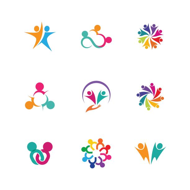 团队合作矢量图标图片下载