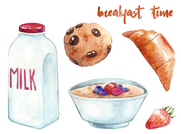 早餐时间。图片下载