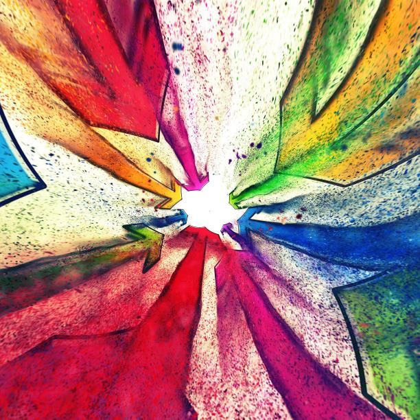 带有分散粒子的流体箭头图片下载