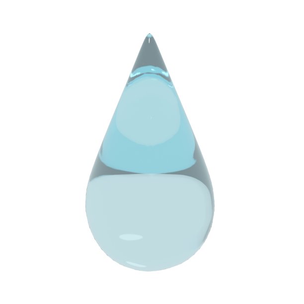 浅蓝色水滴3DCG的图像图片下载