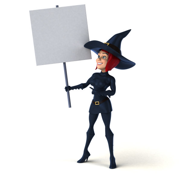 性感女巫- 3D插图图片下载