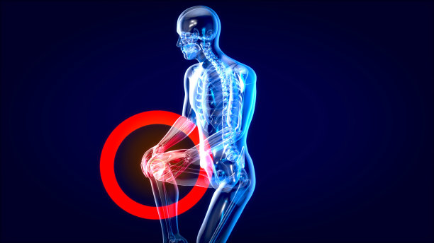 膝盖扭伤或疼痛导致疼痛3D插图图片下载