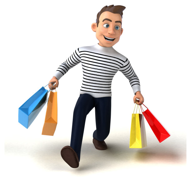 有趣的3D卡通休闲角色图片下载