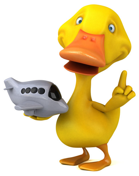 有趣的鸭子- 3D插图图片下载