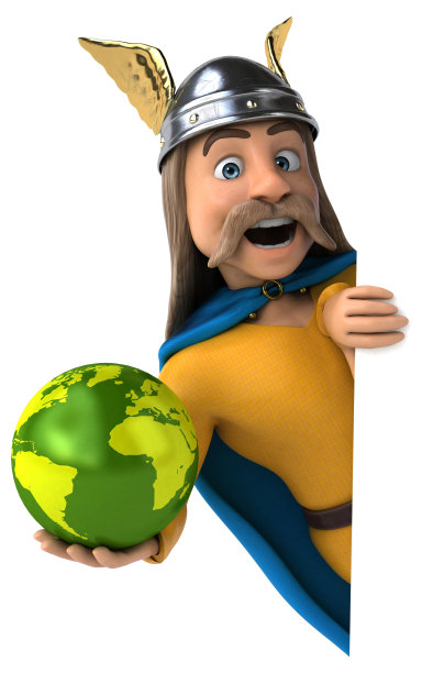 高卢乐趣- 3D插图图片下载