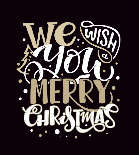 圣诞快乐，新年快乐-可爱的手绘涂鸦明信片图片下载