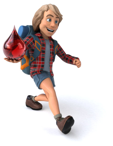 有趣的背包客卡通人物图片下载