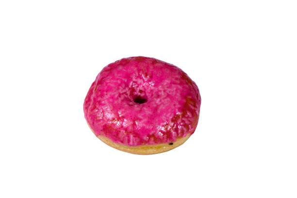 釉面甜甜圈孤立在白色背景上图片下载