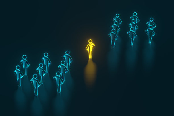 选择和搜索顶级员工或客户。三维渲染图片下载