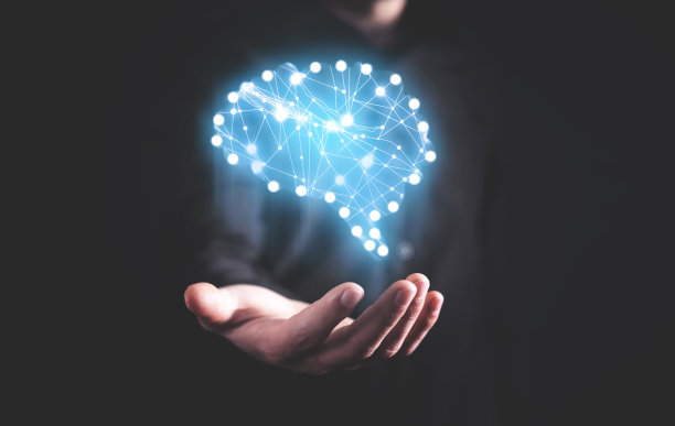 人握着人的大脑。有创意,想法图片下载