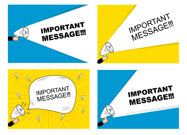 扩音器横幅公告。图片下载